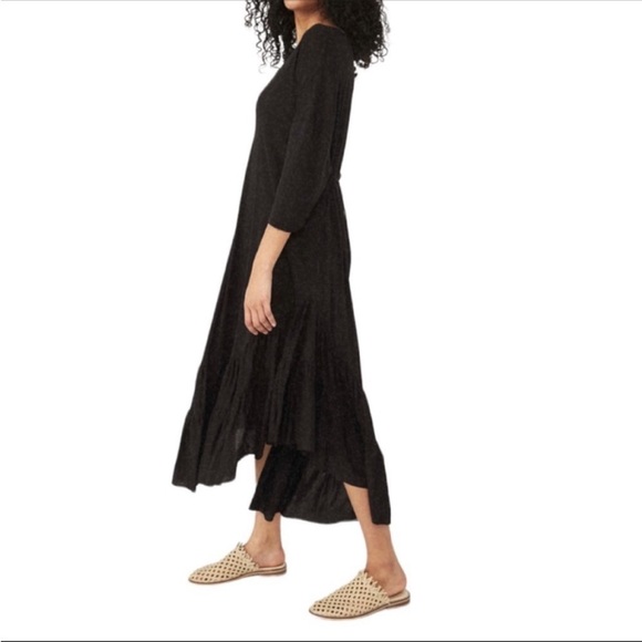 NWT FREE PEOPLE Sun Seeker maxi dress size XS black flowy soft beach - Picture 3 of 6